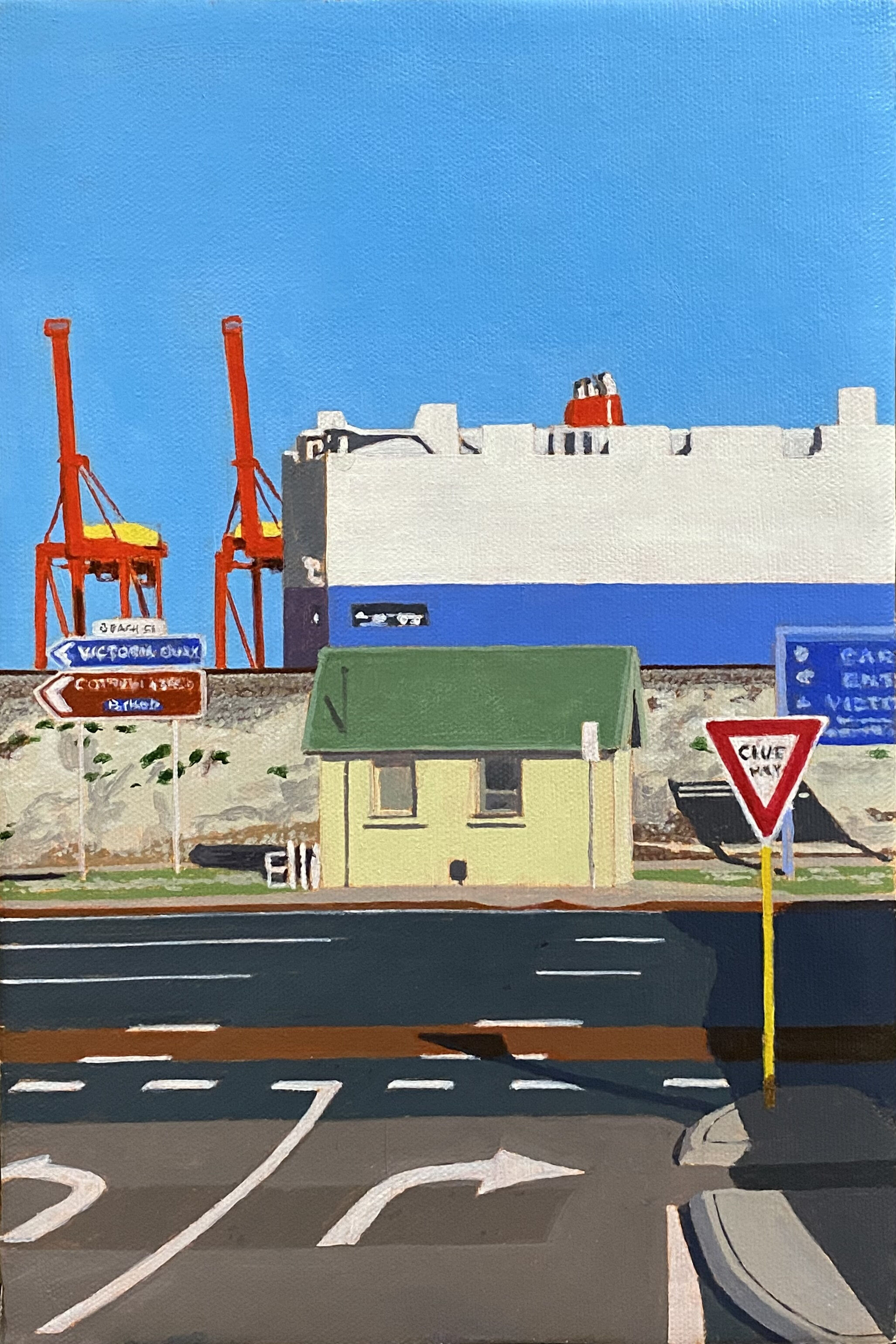 End of the Road, Fremantle #5 acrylic on canvas, 30 by 20cm